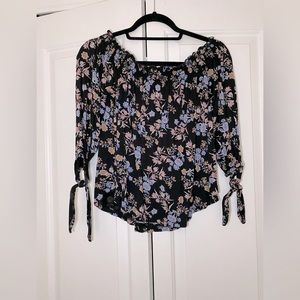 Floral off the shoulder blouse